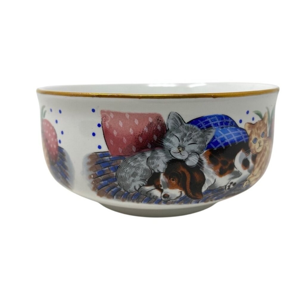 Vintage Porcelain Kitten Puppy Adorable China Cup‎ Plate Small Bowl Set - Picture 13 of 15